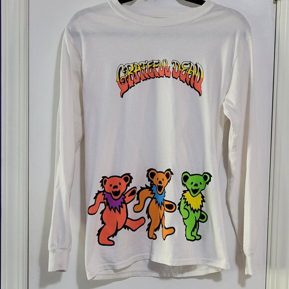 GRATEFUL DEAD RAINBOW DANCING BEAR COTTON LONG SLEEVE T-SHIRT S - Picture 4 of 8
